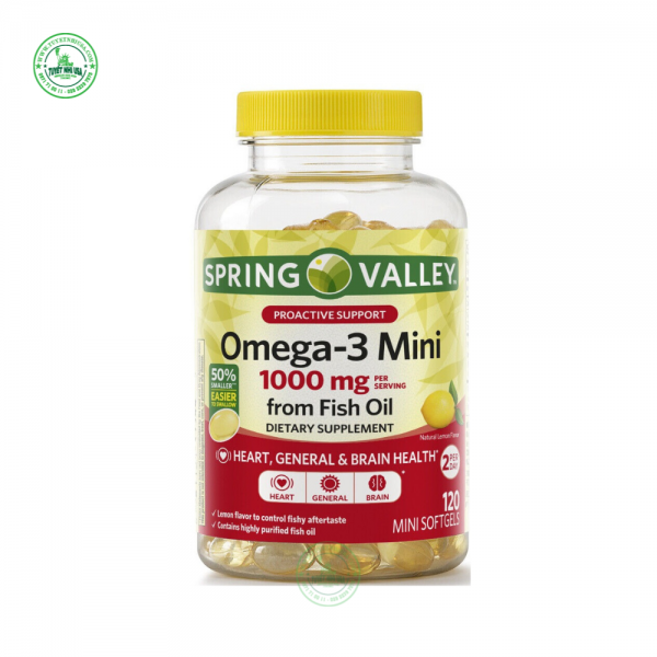 mega-3 Mini 1000mg From Fish Oil Spring Valley